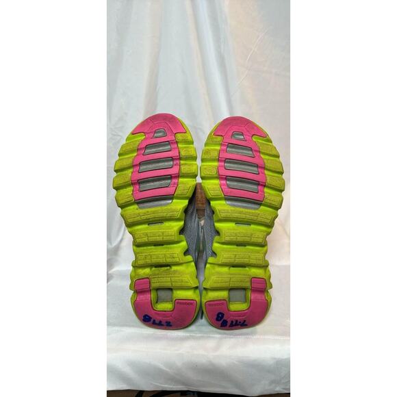 Reebok Zig Lite Ziglite Gray Hot Pink‎ Neon Green Running Shoes Sneakers Wmn's 8 - Picture 8 of 8